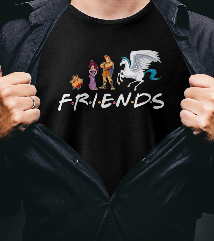 Hercules Friends Pegasus And Megara Characters F.R.I.E.N.D.S T-Shirt