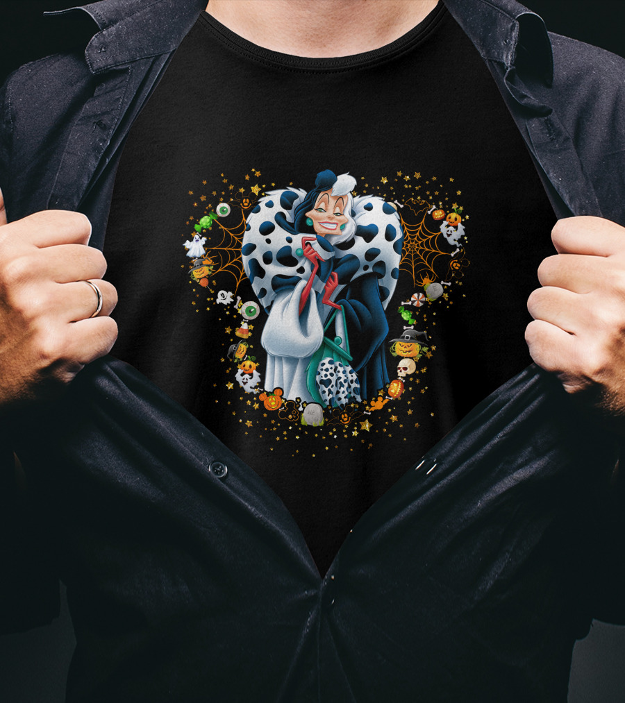 Cruella Halloween Spooky Dalmatians T-Shirt