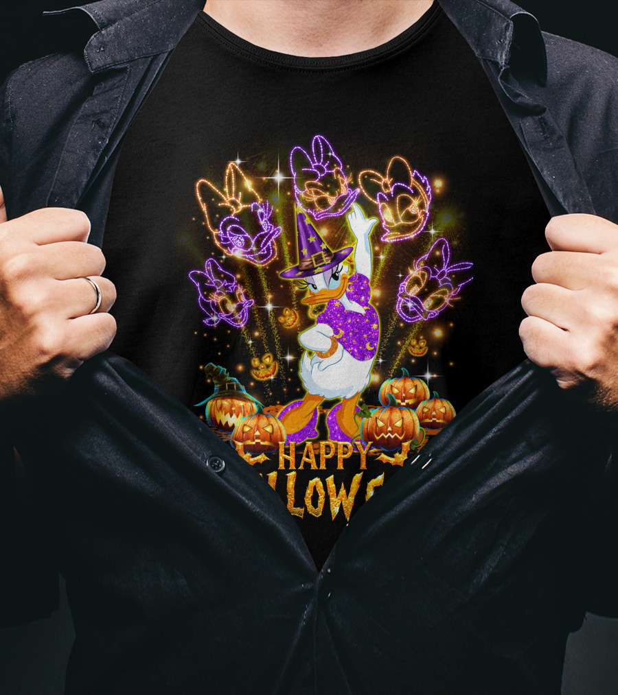 Happy Halloween Daisy Firework Festival Magic T-Shirt