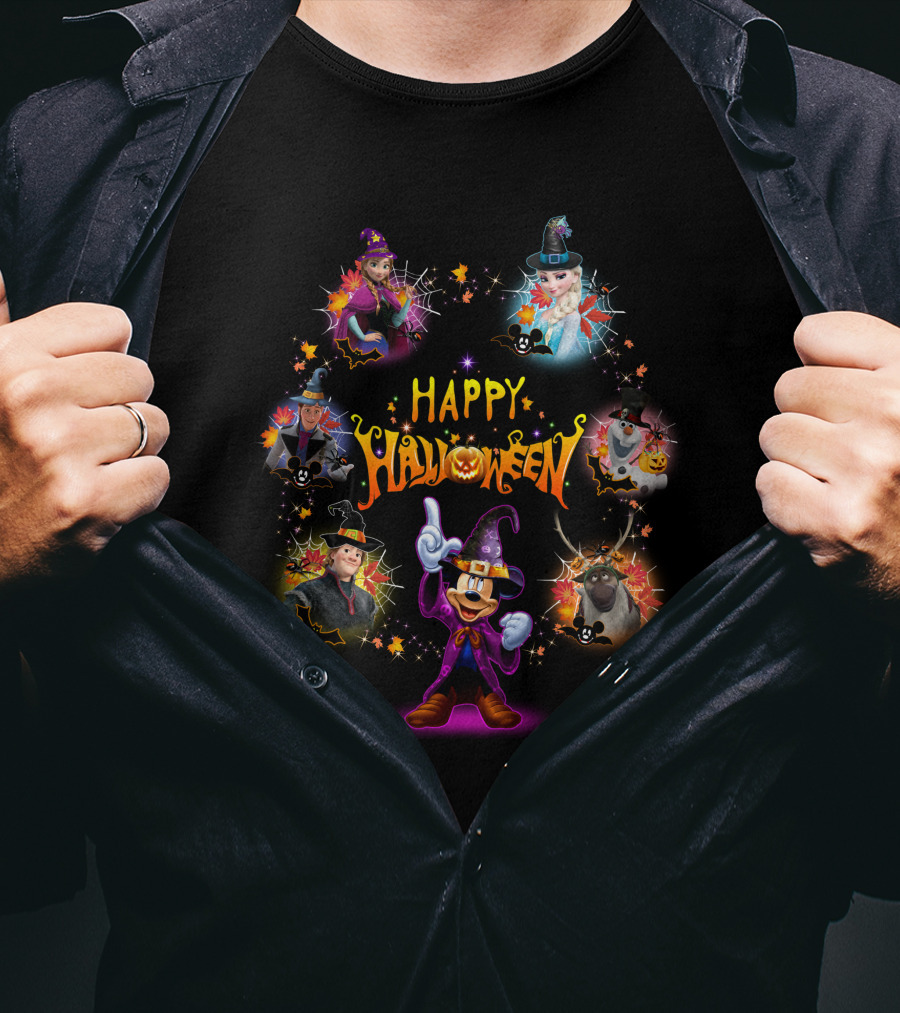 Happy Halloween Frozen Disney Character T-Shirt