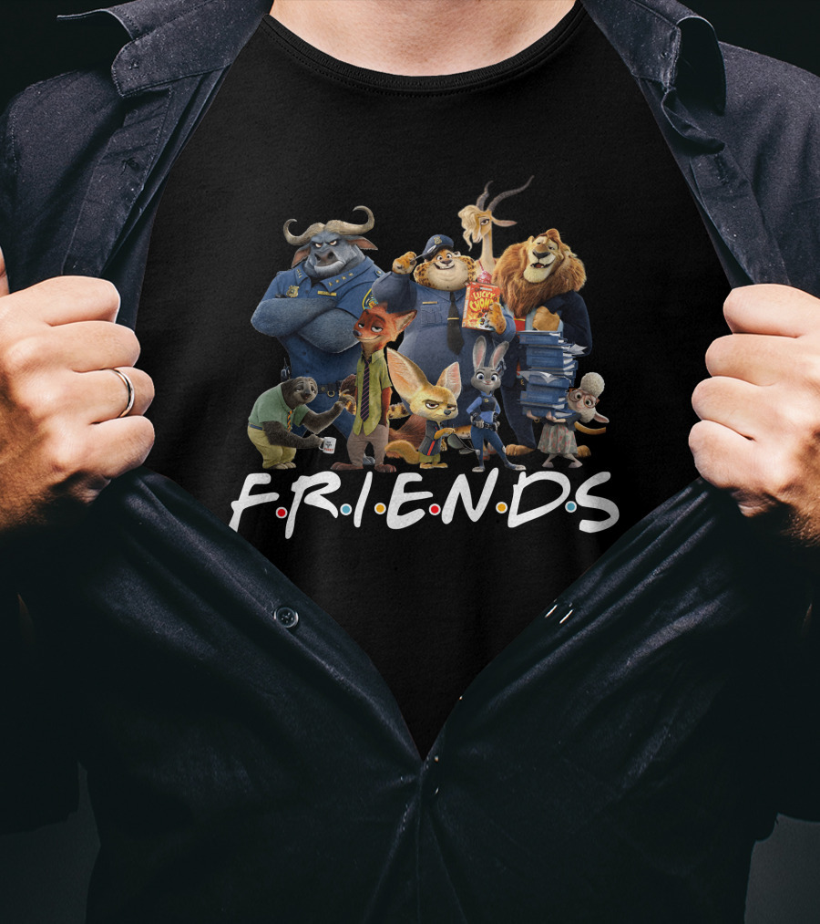 Zootopia Characters Friends TV Show T-Shirt