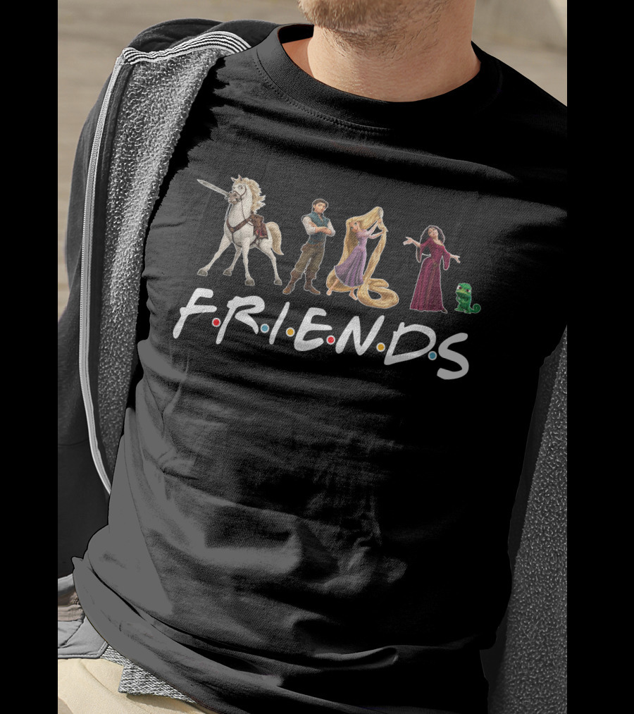 Tangled Friends Horse Rapunzel Chameleon TV Show T-Shirt