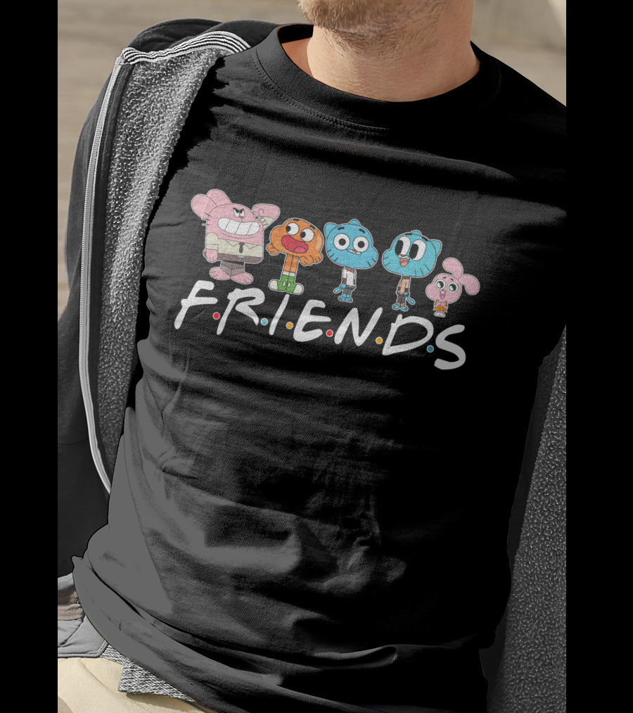 The Amazing World Of Gumball Friends Characters Gathered Together T-Shirt