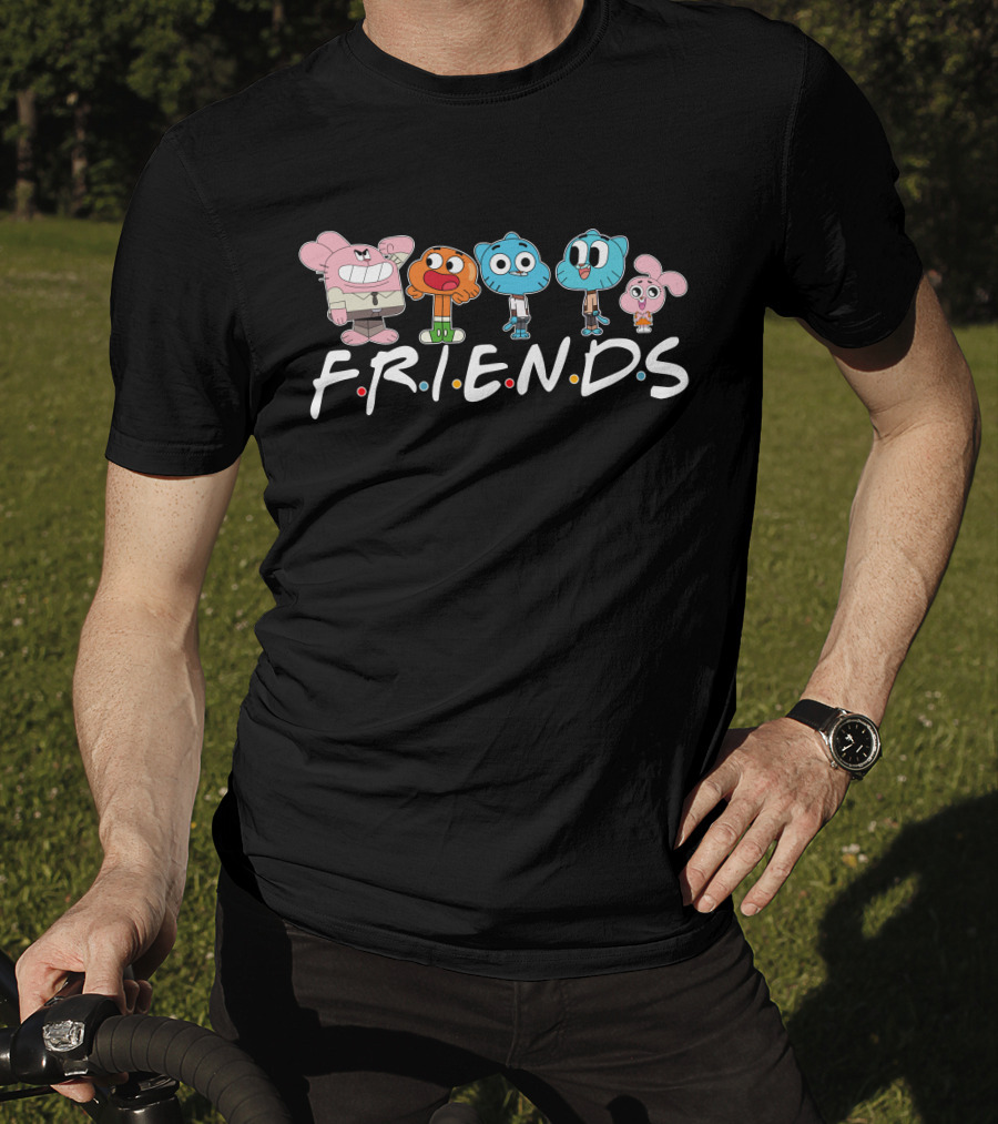 The Amazing World Of Gumball Friends Characters Gathered Together T-Shirt