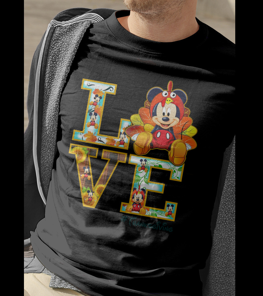 LOVE Mickey Thanksgiving Turkey Costume #Thanksgiving T-Shirt