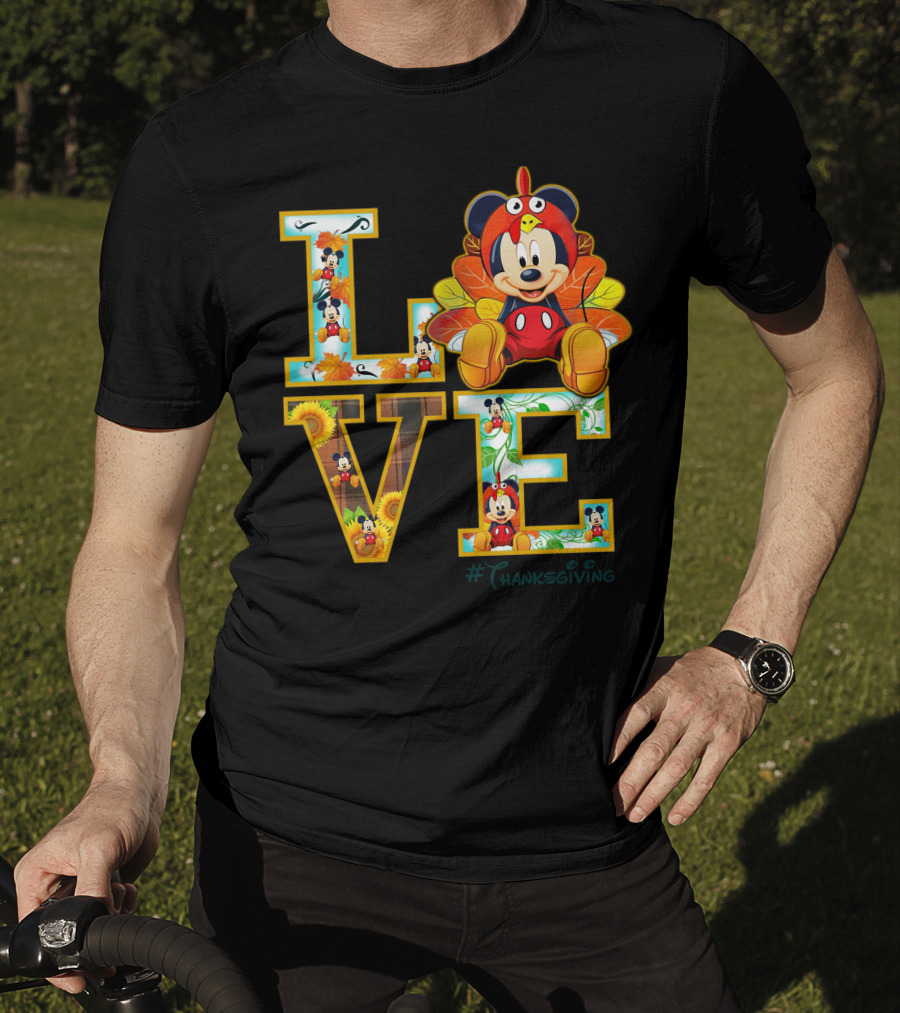 LOVE Mickey Thanksgiving Turkey Costume #Thanksgiving T-Shirt