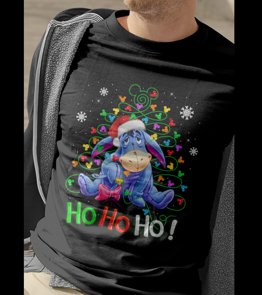 Eeyore Christmas Ho Ho Ho Disney-Inspired Holiday T-Shirt
