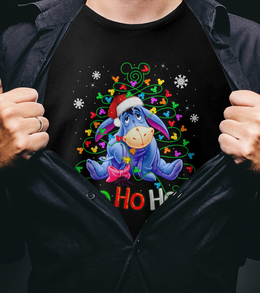 Eeyore Christmas Ho Ho Ho Disney-Inspired Holiday T-Shirt