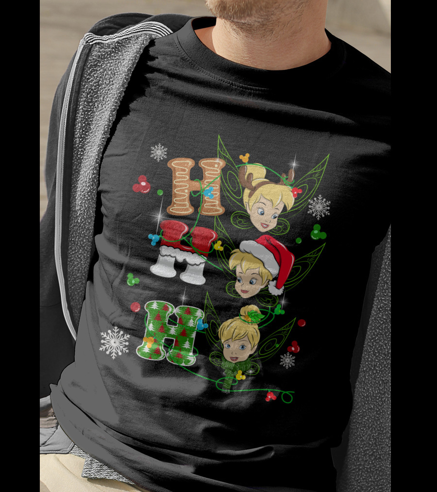 TKB HHH Tinker Bell Christmas Snowflakes Holiday Magic T-Shirt