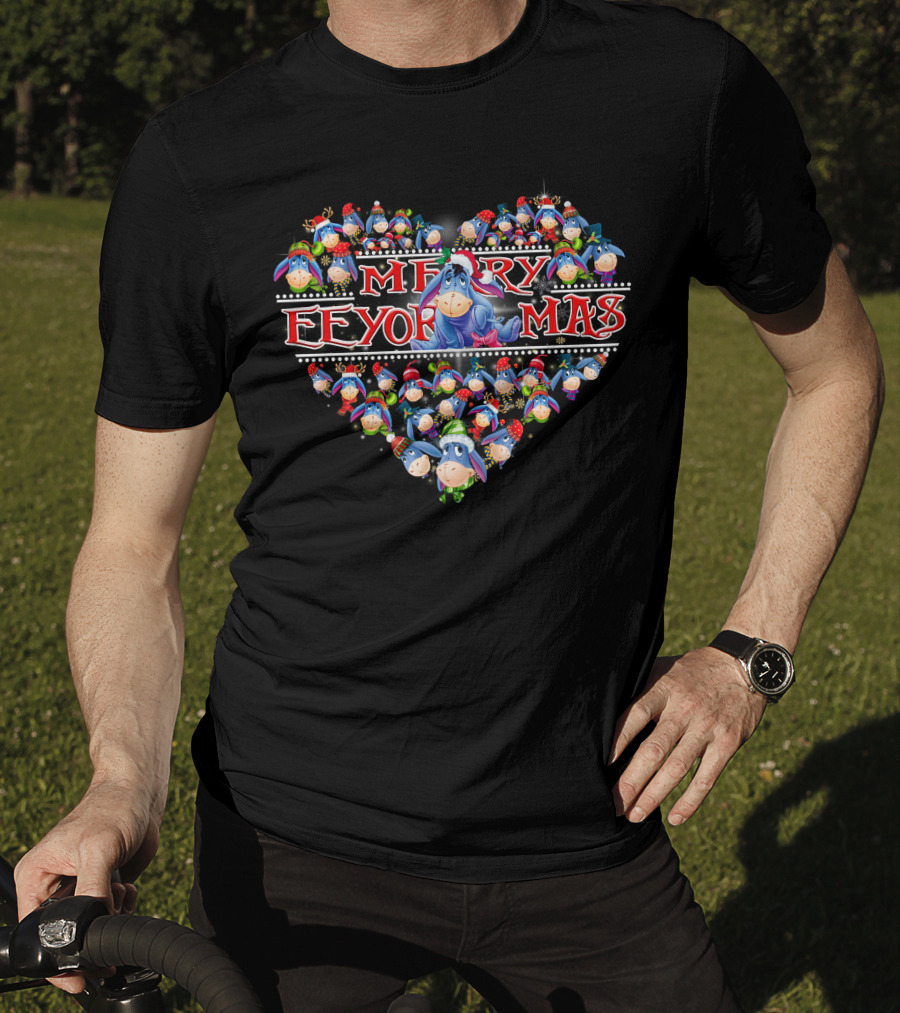 Merry Eeyoremas Heart Christmas T-Shirt