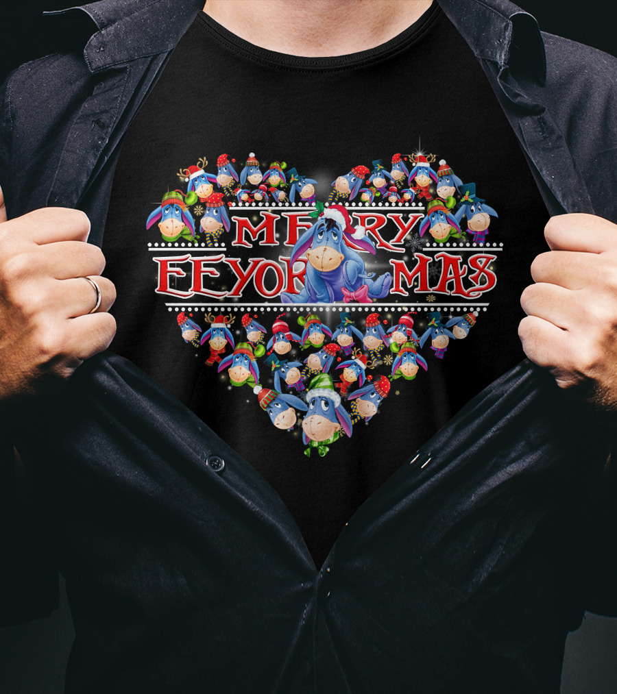 Merry Eeyoremas Heart Christmas T-Shirt