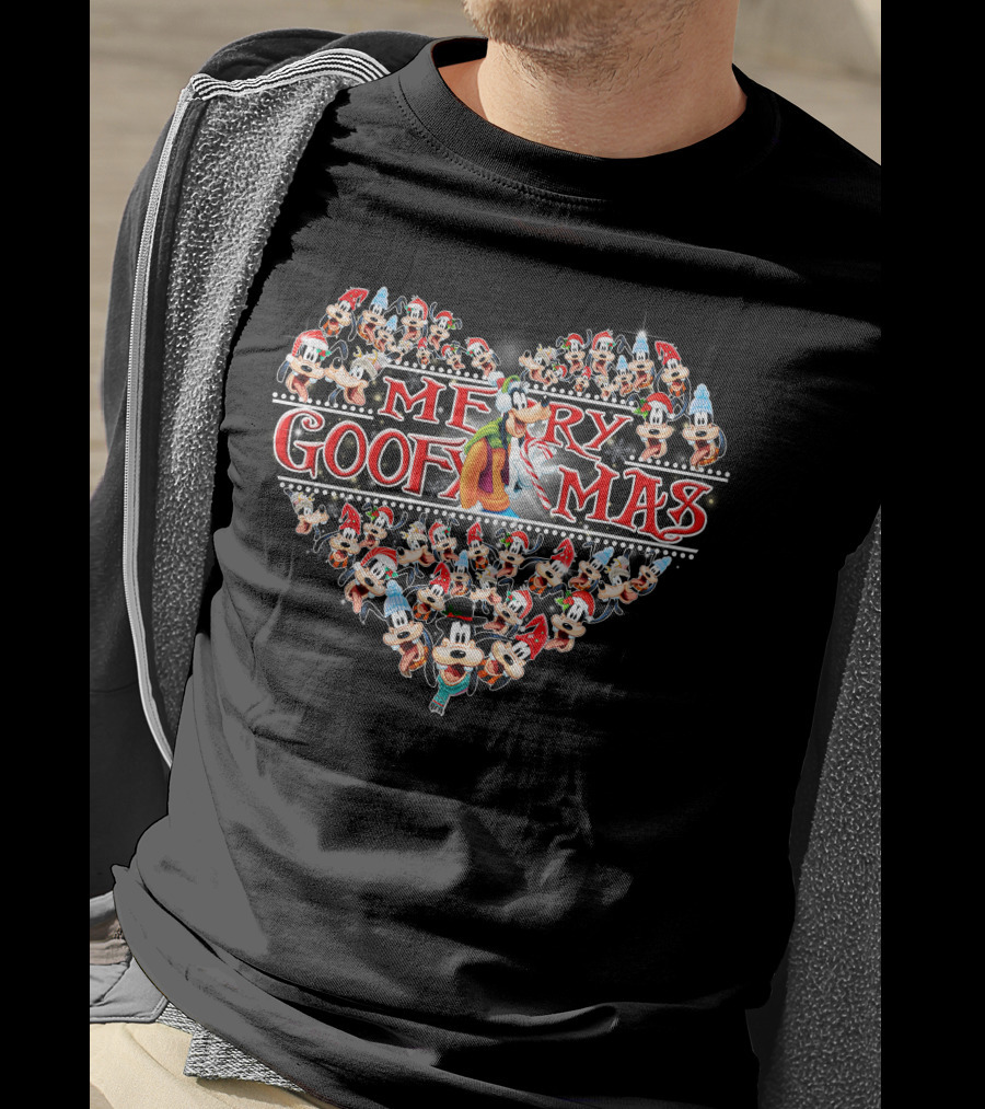 Merry Goofmas Heart Collage Christmas T-Shirt