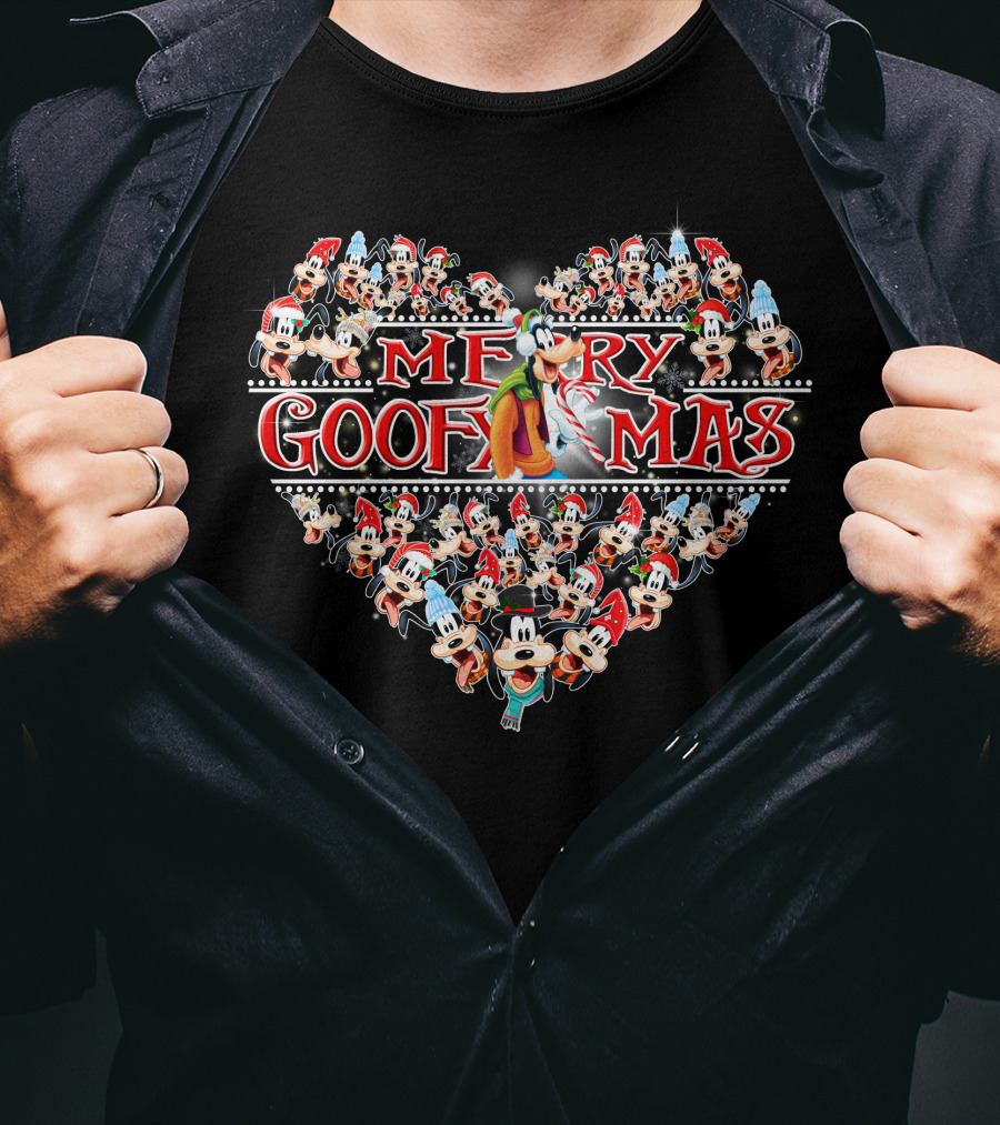 Merry Goofmas Heart Collage Christmas T-Shirt