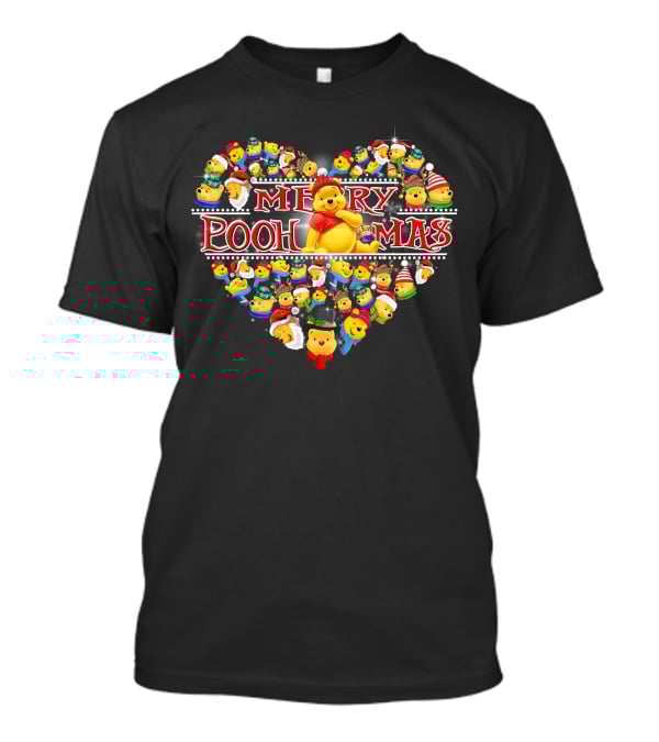 Merry Poohmas Heart Christmas T-Shirt