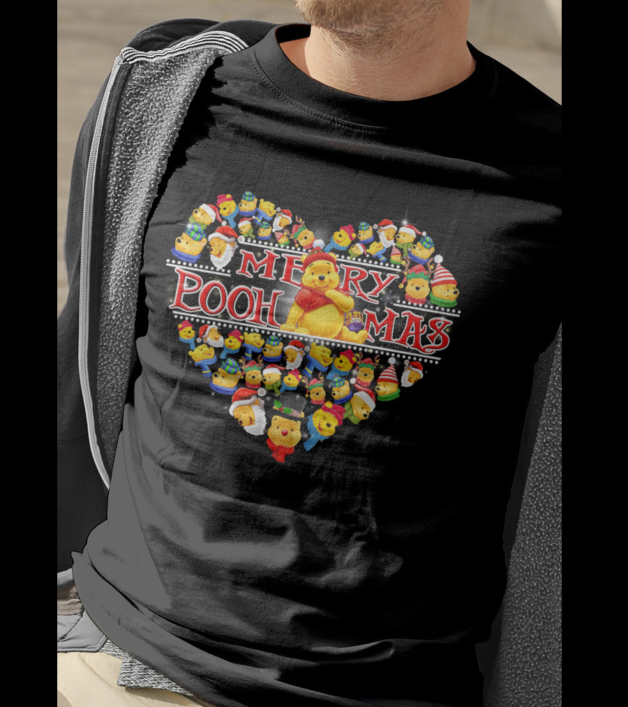 Merry Poohmas Heart Christmas T-Shirt