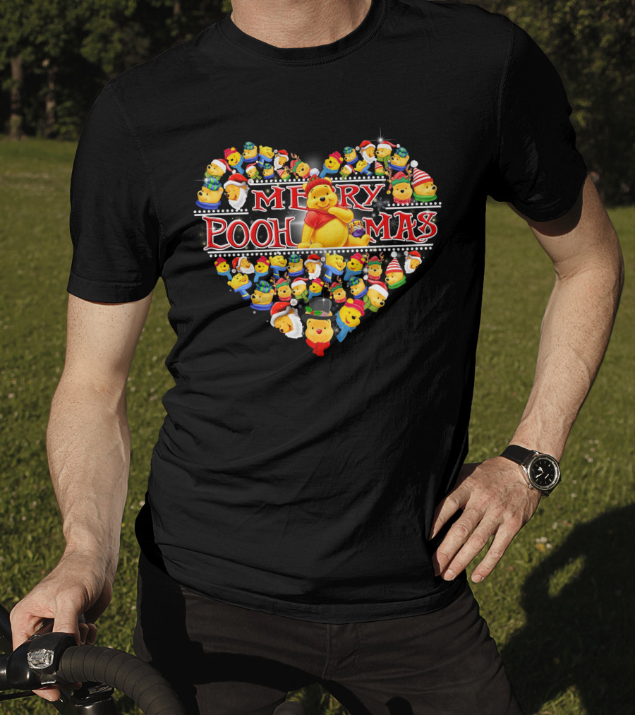 Merry Poohmas Heart Christmas T-Shirt