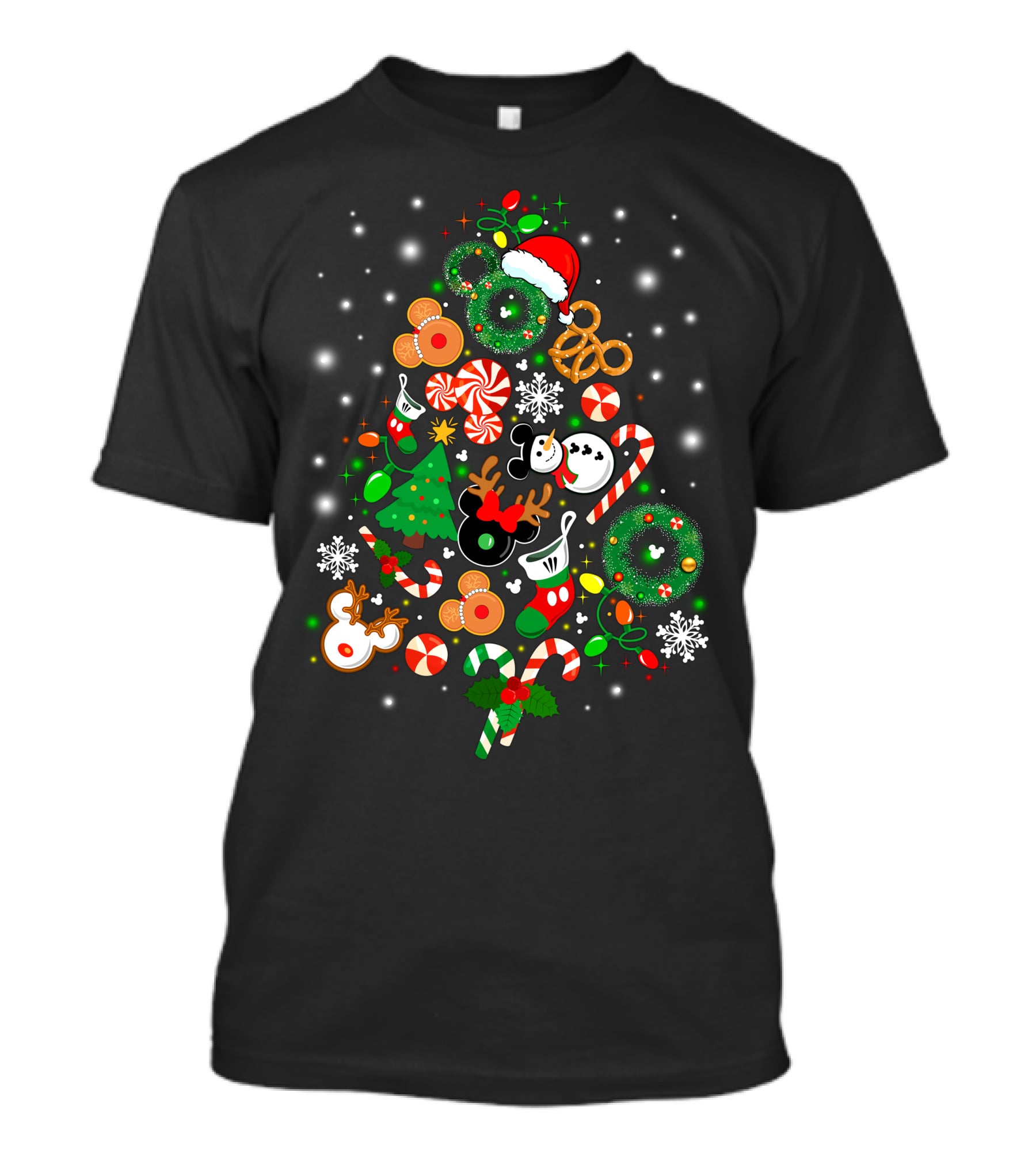 Disney Christmas Holiday Icons T-Shirt