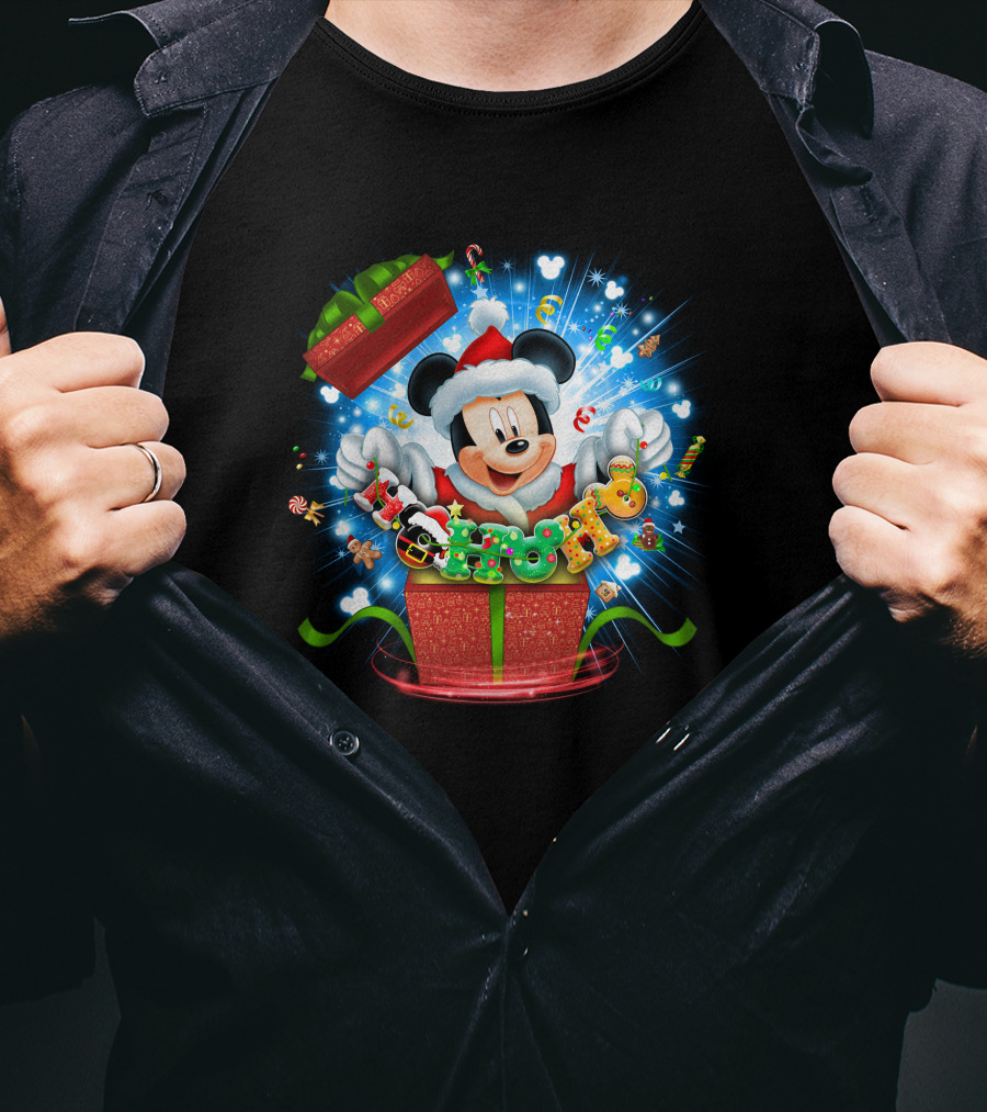 Mickey Christmas Magic Present Explosion T-Shirt
