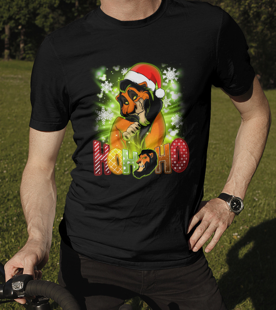 Scar Hohoho Snowflakes Santa Hat Christmas T-Shirt