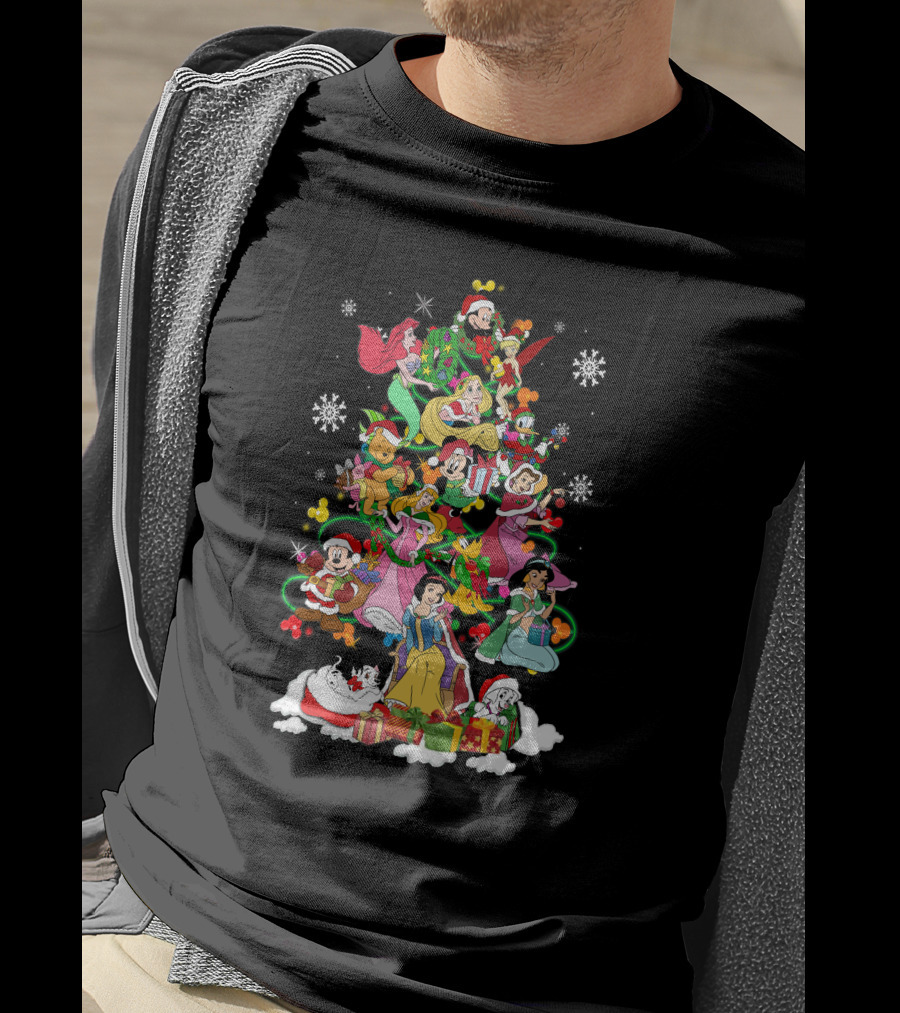 Mickey And Friends Christmas Disney Princesses Tree Holiday Magic T-Shirt