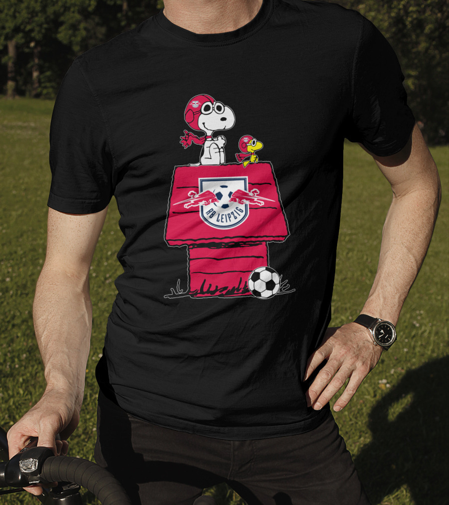 RB Leipzig Snoopy Soccer House With Woodstock T-Shirt