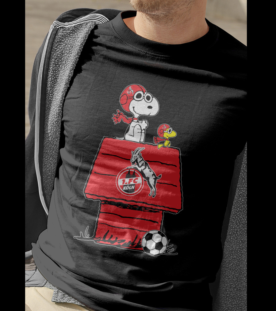 1. FC Köln Snoopy Woodhouse Soccer Scene T-Shirt