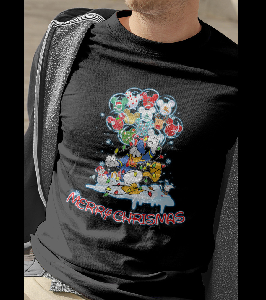Donald Christmas Balloons Merry Christmas T-Shirt