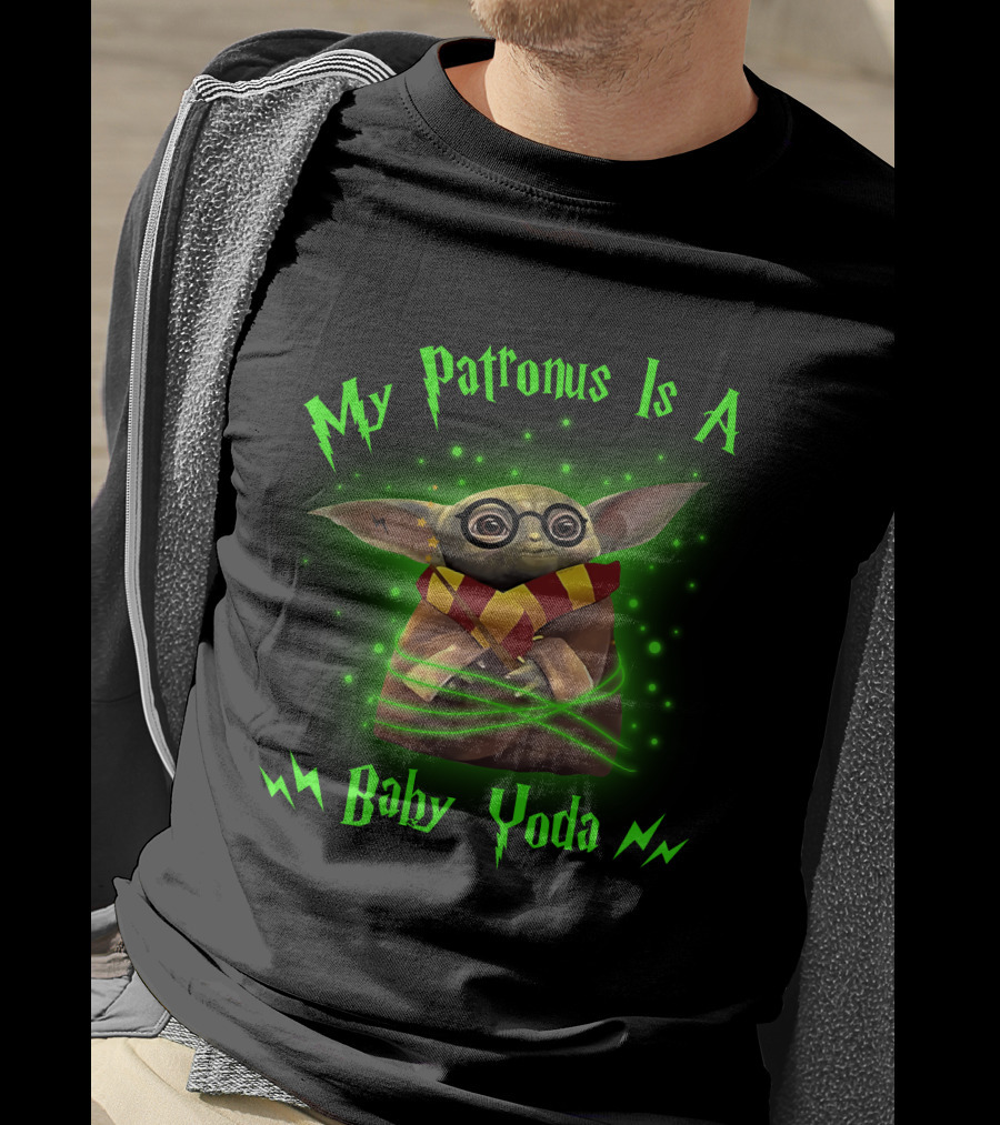 My Patronus Is A Baby Yoda With Glasses And Scarf T-Shirt