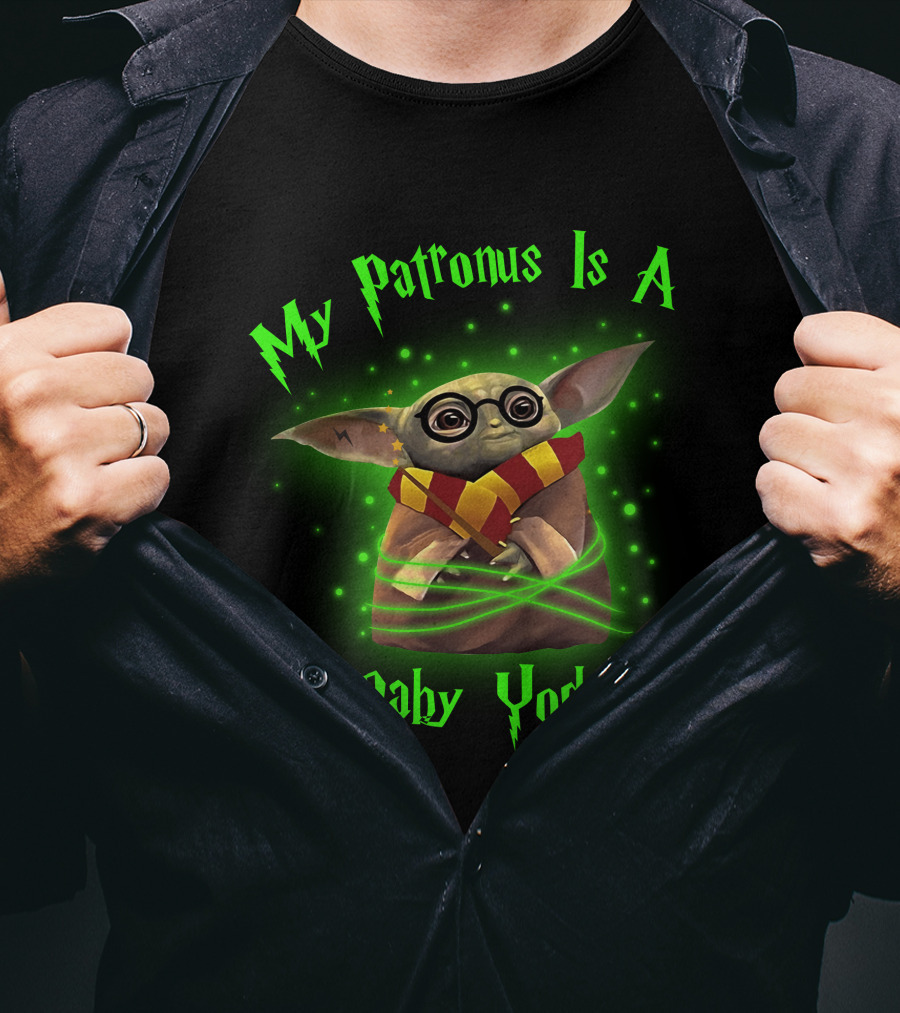 My Patronus Is A Baby Yoda With Glasses And Scarf T-Shirt