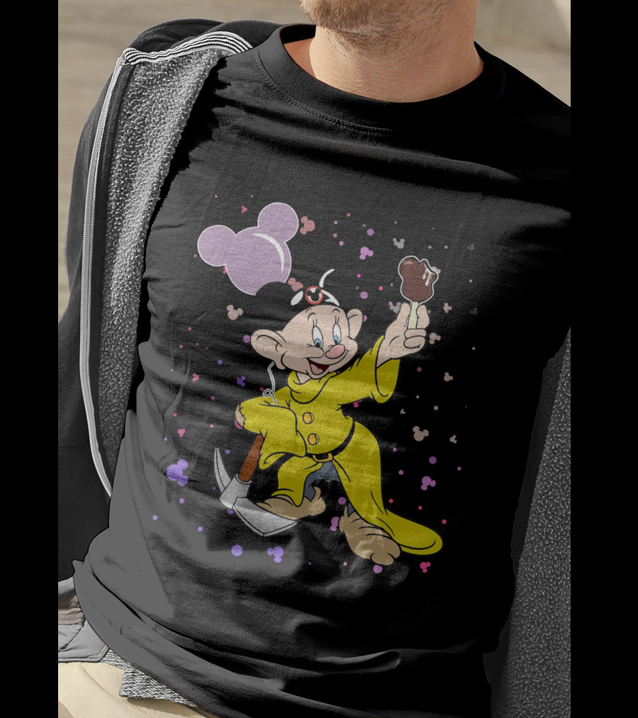 Dopey Mickey Ears Ice Cream Pickaxe Fun T-Shirt
