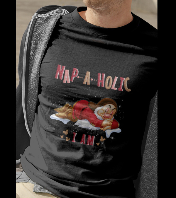 Napaholic I Am Grumpy Disney Dwarf Sleeping Pillow T-Shirt
