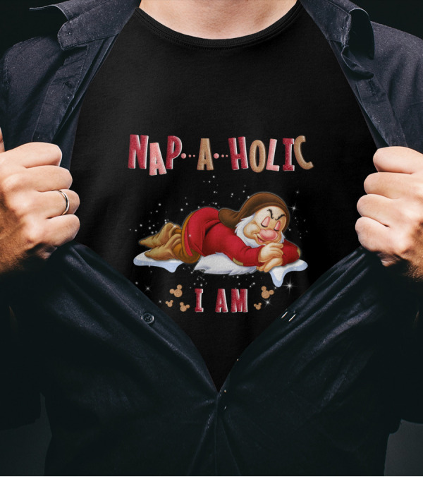 Napaholic I Am Grumpy Disney Dwarf Sleeping Pillow T-Shirt