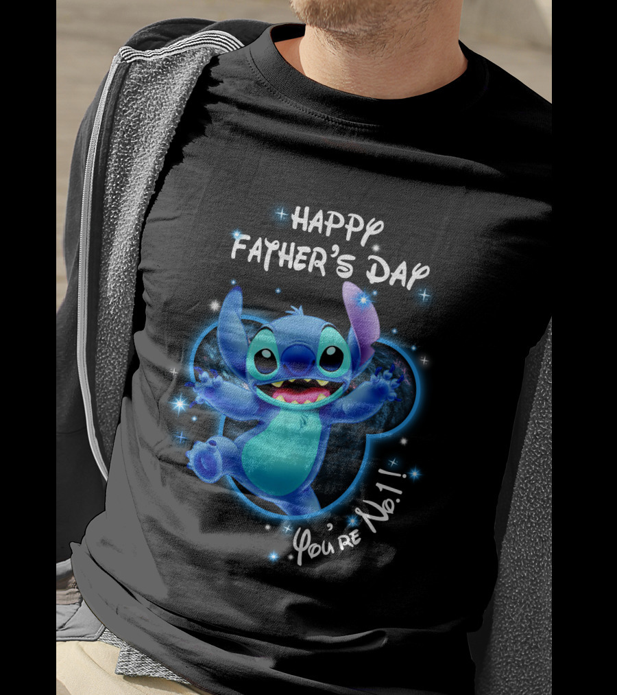 Happy Father's Day You're No. 1 Stitch T-Shirt