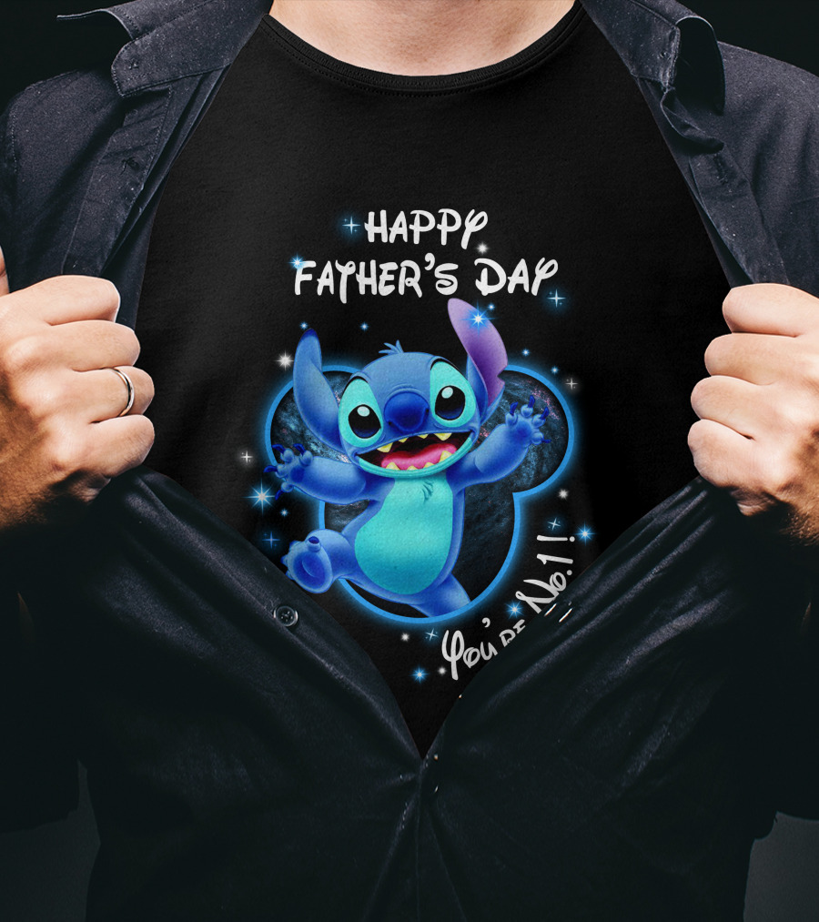 Happy Father's Day You're No. 1 Stitch T-Shirt