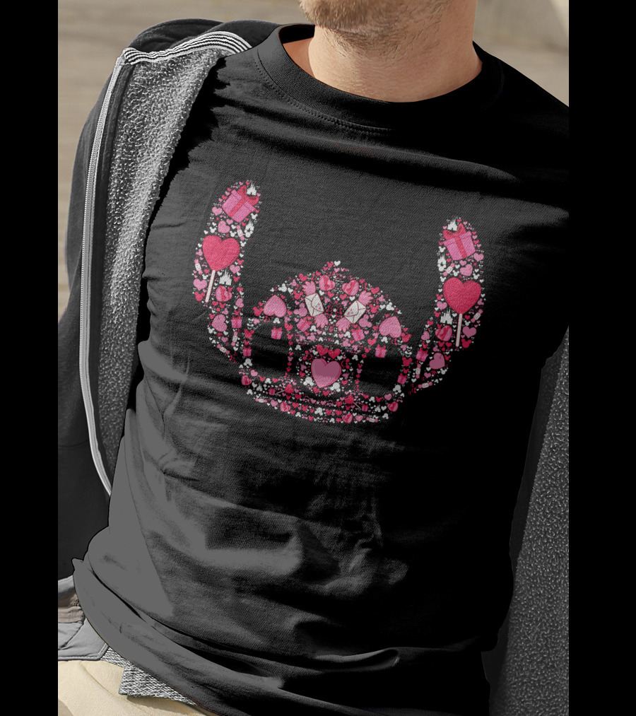 Stitch Love Hearts T-Shirt