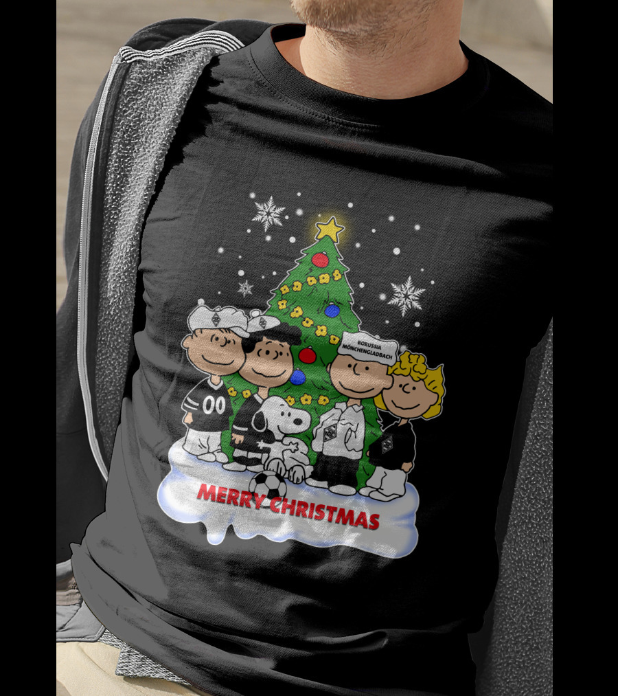 Borussia Mönchengladbach Merry Christmas Charlie Brown And Snoopy T-Shirt