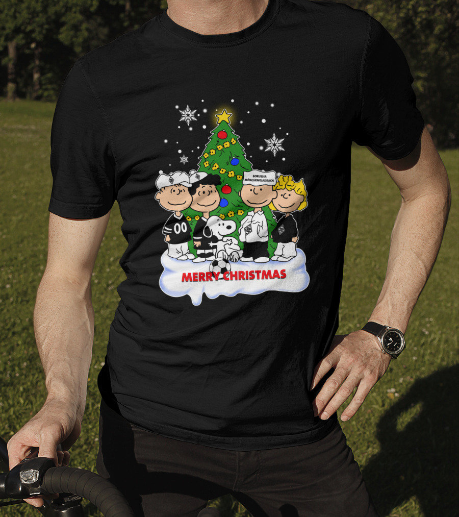 Borussia Mönchengladbach Merry Christmas Charlie Brown And Snoopy T-Shirt