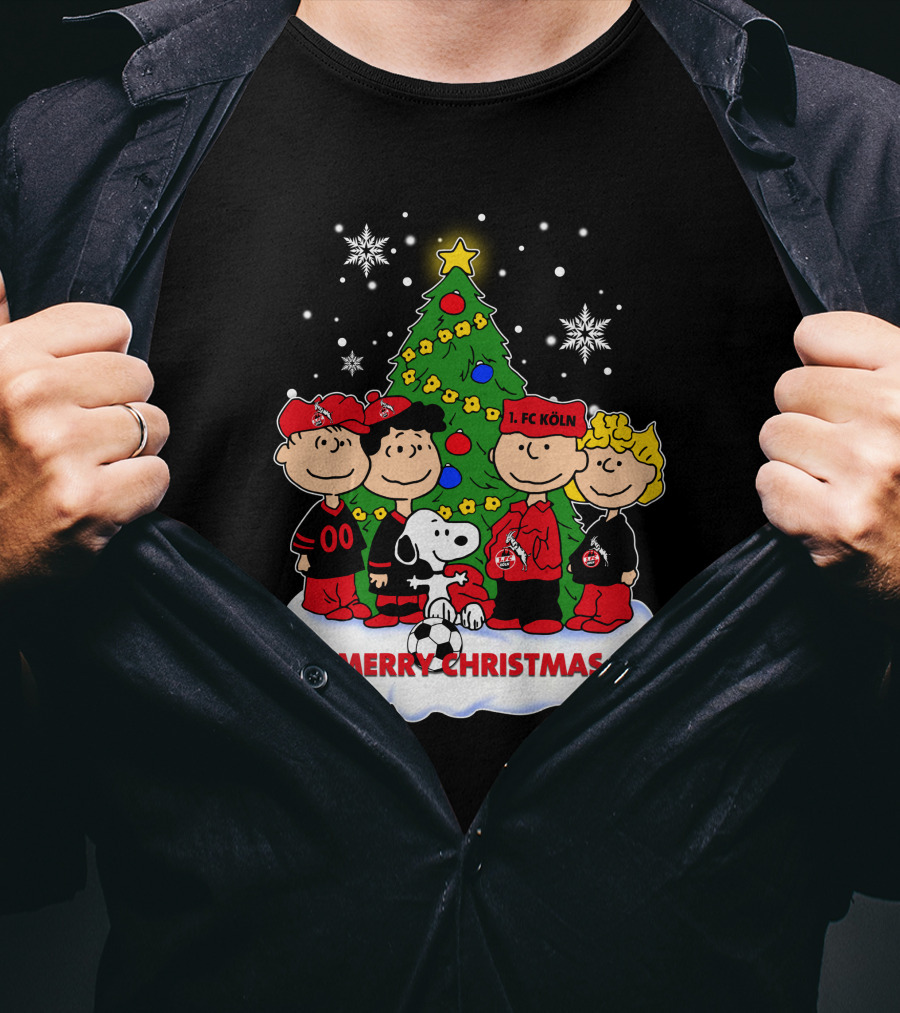Merry Christmas Peanuts 1. FC Köln Holiday T-Shirt