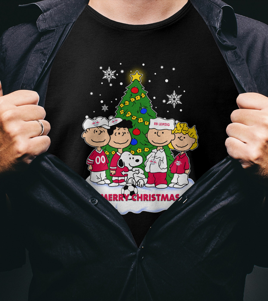RB Leipzig Merry Christmas Snoopy And Friends Scene T-Shirt