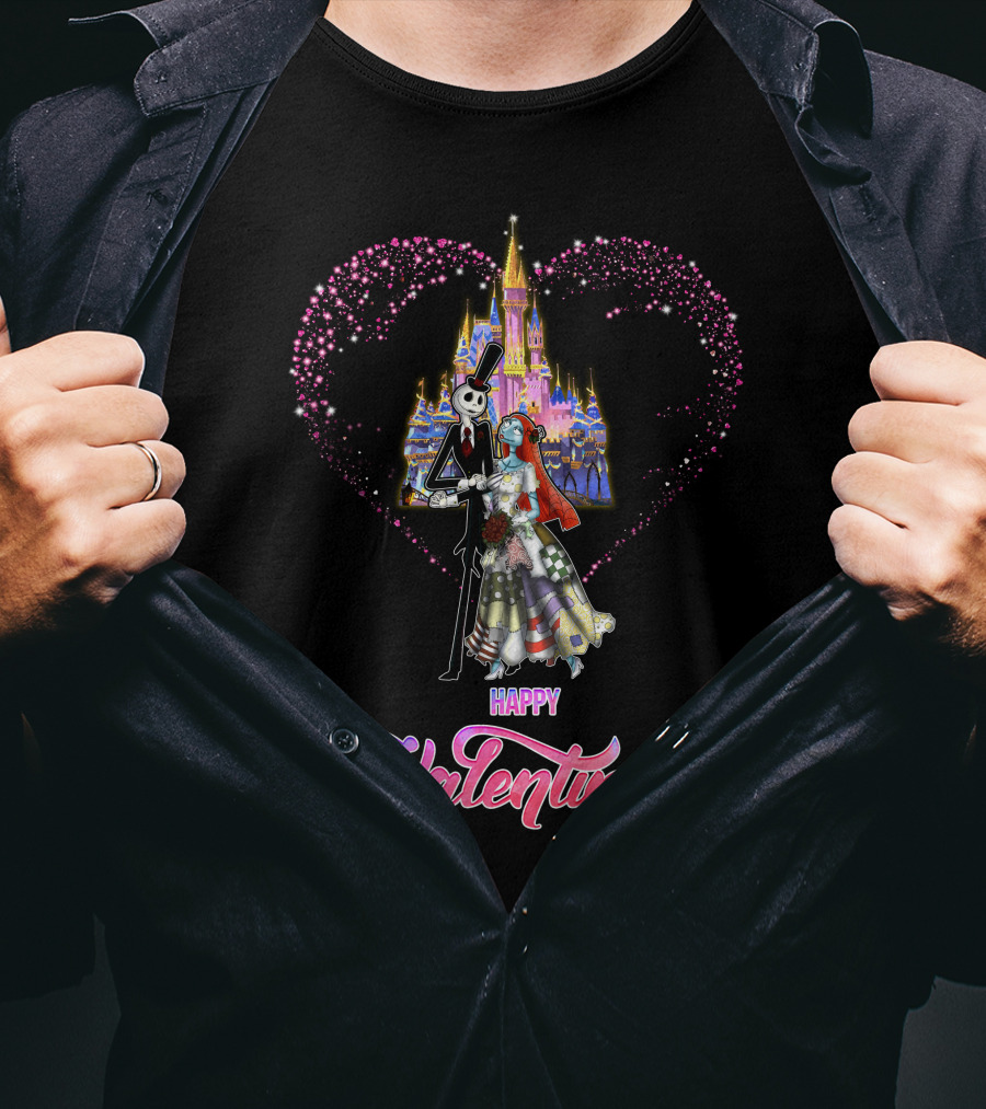 Happily Ever After Jack Valentine Magic Castle Heart T-Shirt