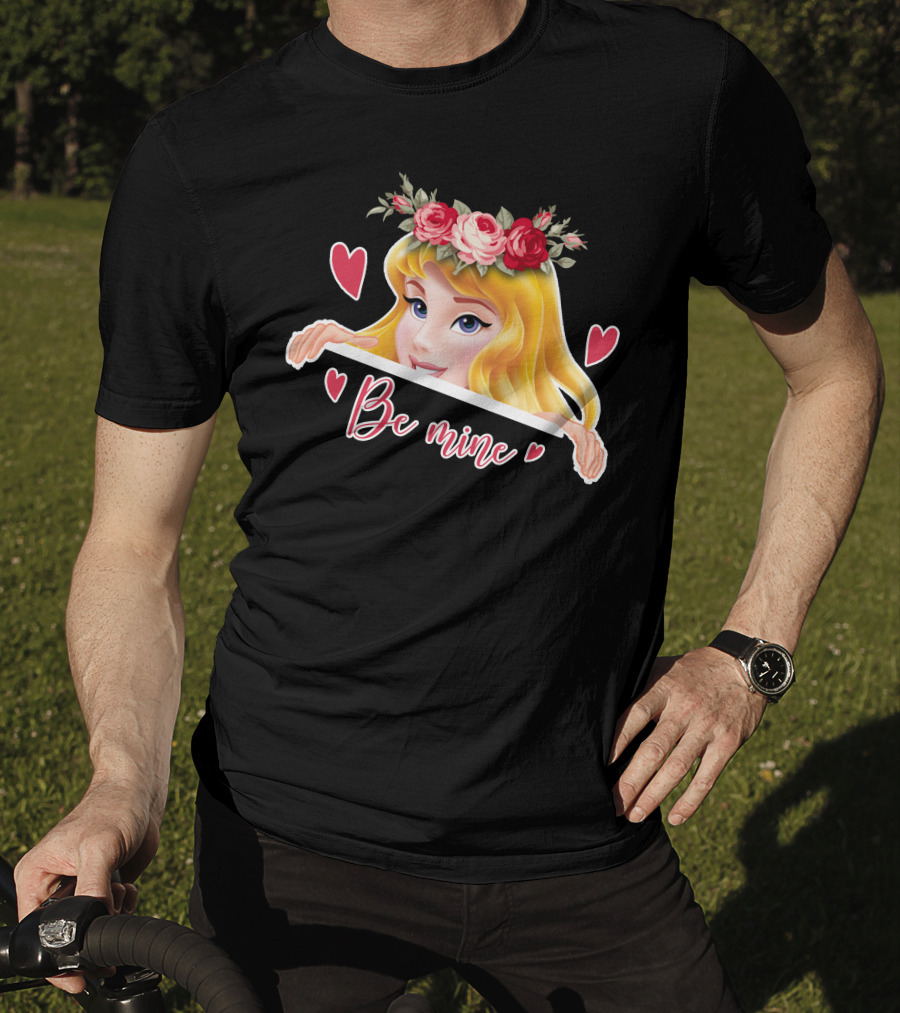 Be Mine Aurora Flower Crown Hearts T-Shirt
