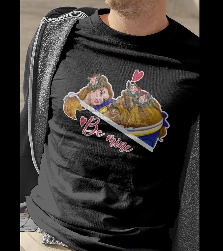 Be Mine Beauty And The Beast Floral Valentine's Day T-Shirt