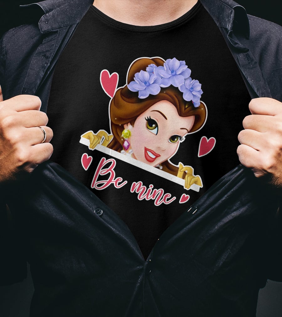 Belle Be Mine Hearts And Flowers T-Shirt