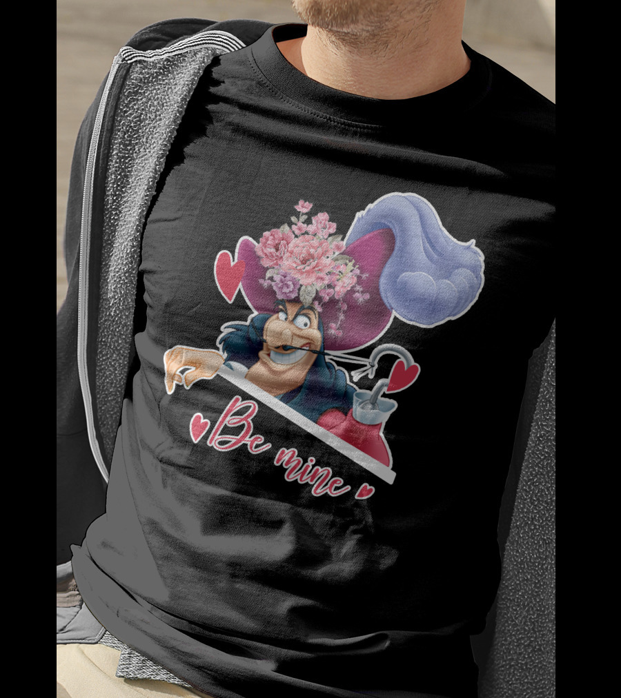 Be Mine Hook Captain Valentine's Day Flowers T-Shirt
