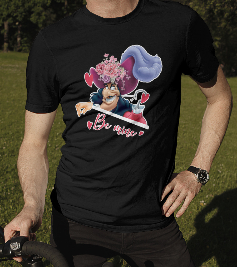 Be Mine Hook Captain Valentine's Day Flowers T-Shirt