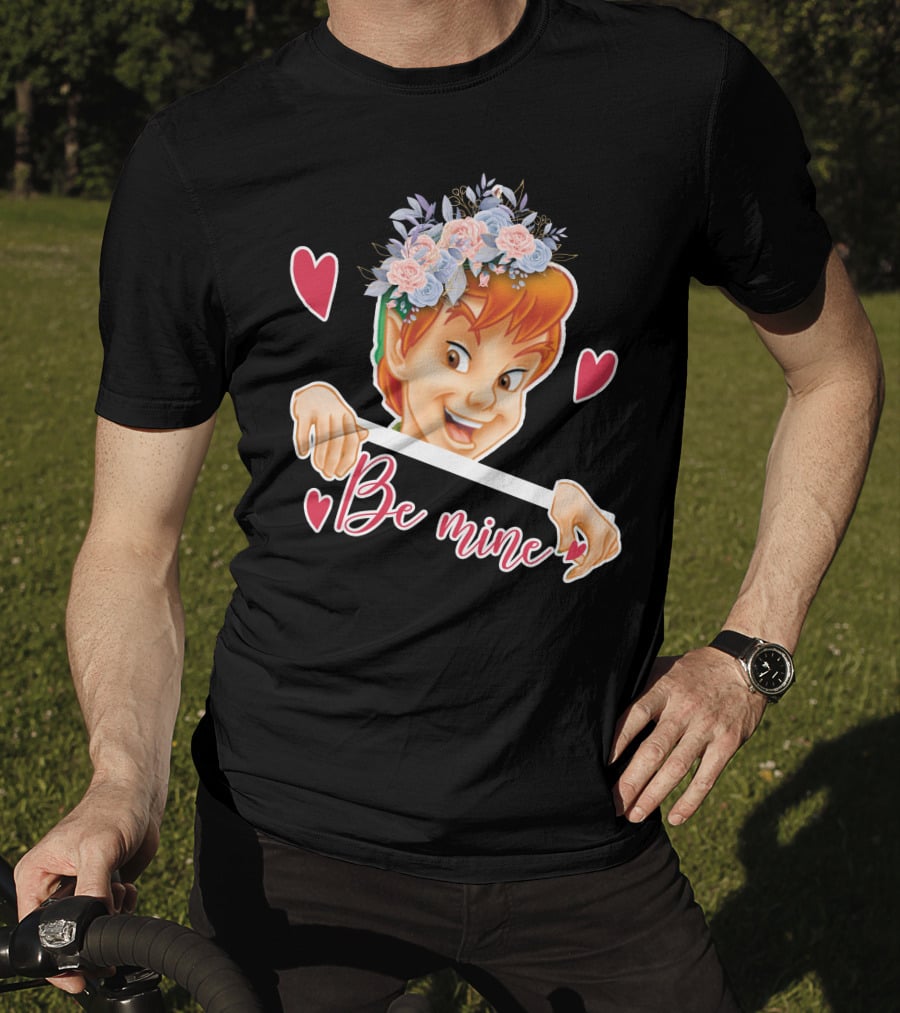 Peter Pan Be Mine Hearts Floral Crown T-Shirt