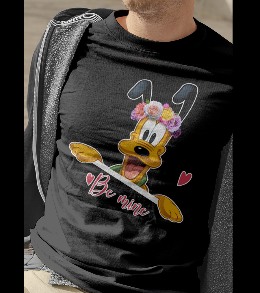 Be Mine Flower Crown Pluto Hearts T-Shirt