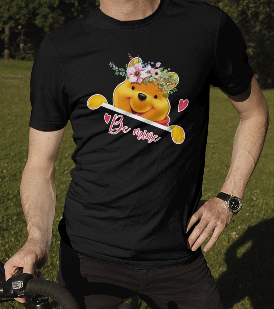 Be Mine Pooh Floral Heart T-Shirt