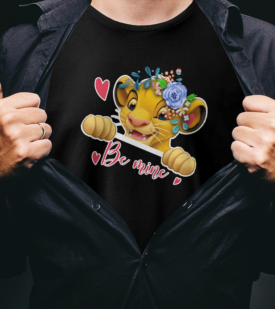 Simba Be Mine Floral Heart Lover T-Shirt