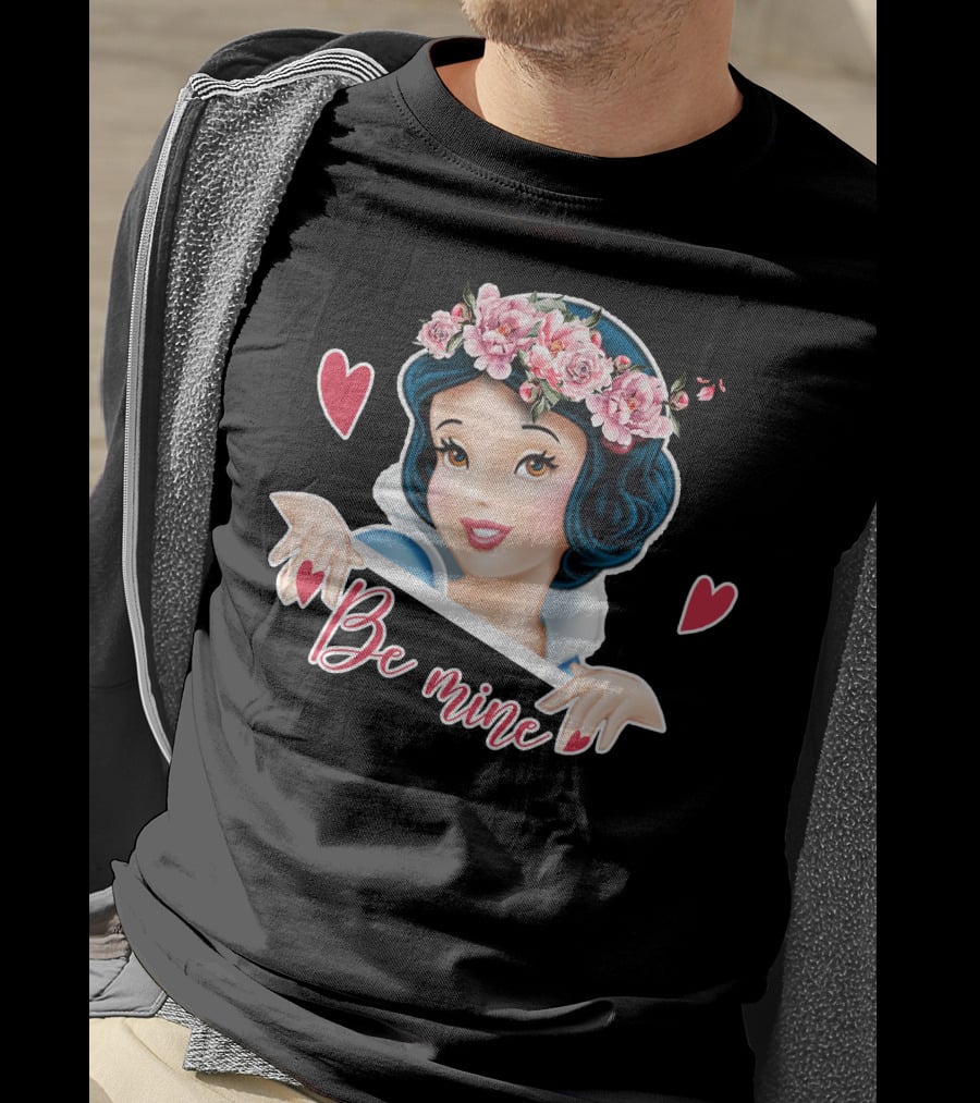 Snow White Be Mine Floral Heart T-Shirt